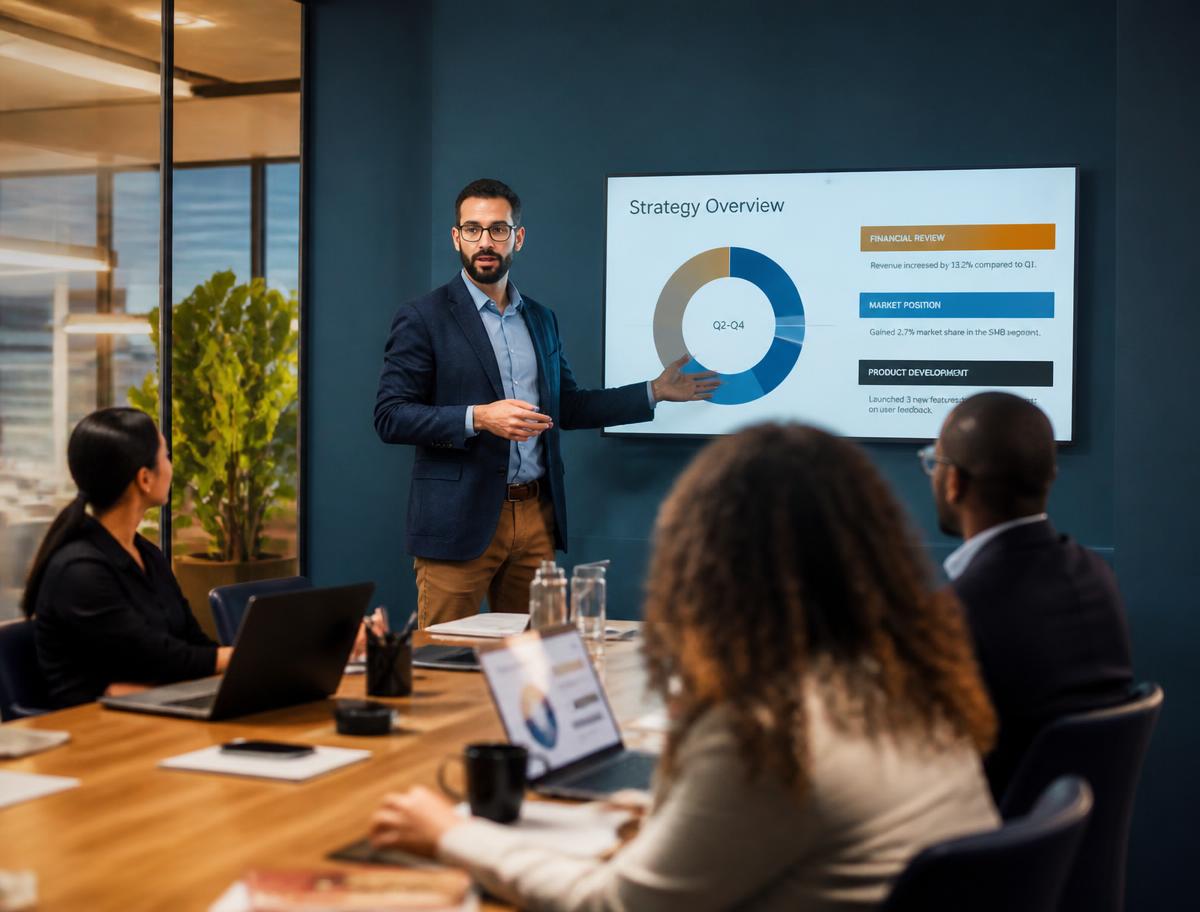 Sesión de formación PMP en directo con un grupo de profesionales